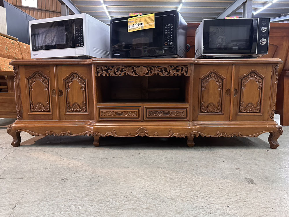 實木電視櫃雕刻款
